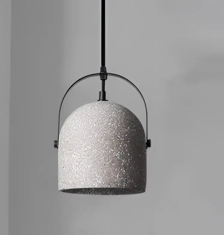 Geometric amber & cream glass pendant light for dining room