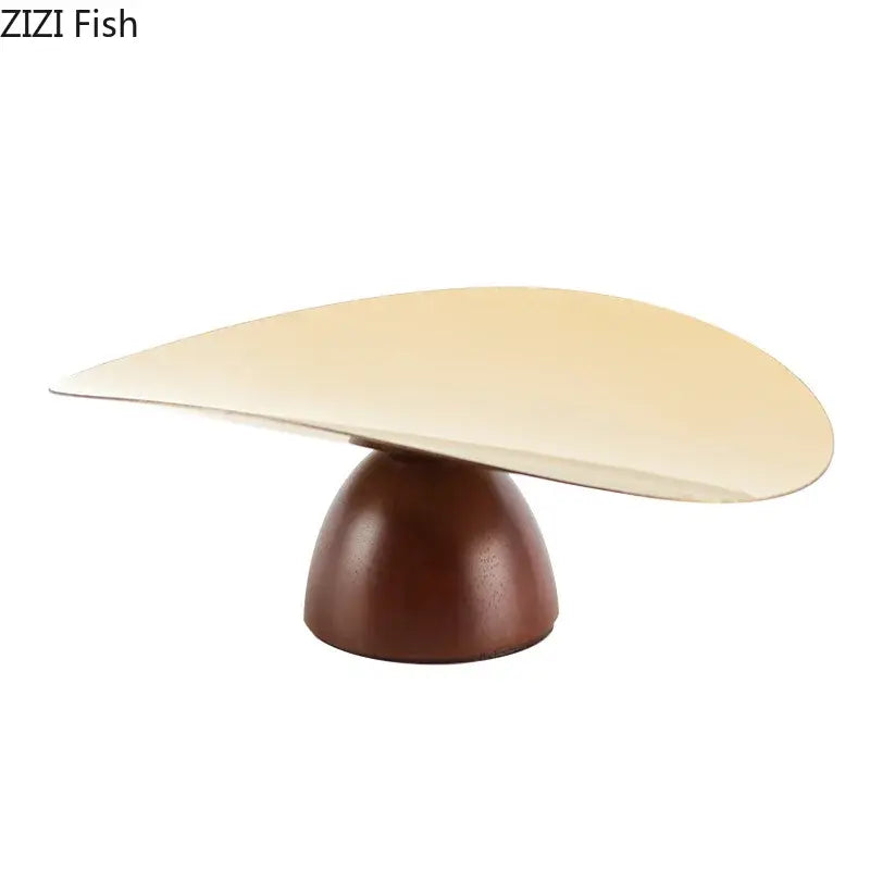 Gold and dark wood cake stand fruit bowl tray set for kitchen
