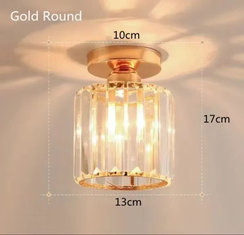 DecorBites™ Gold Crystal Semi-Flush Mount Ceiling Light