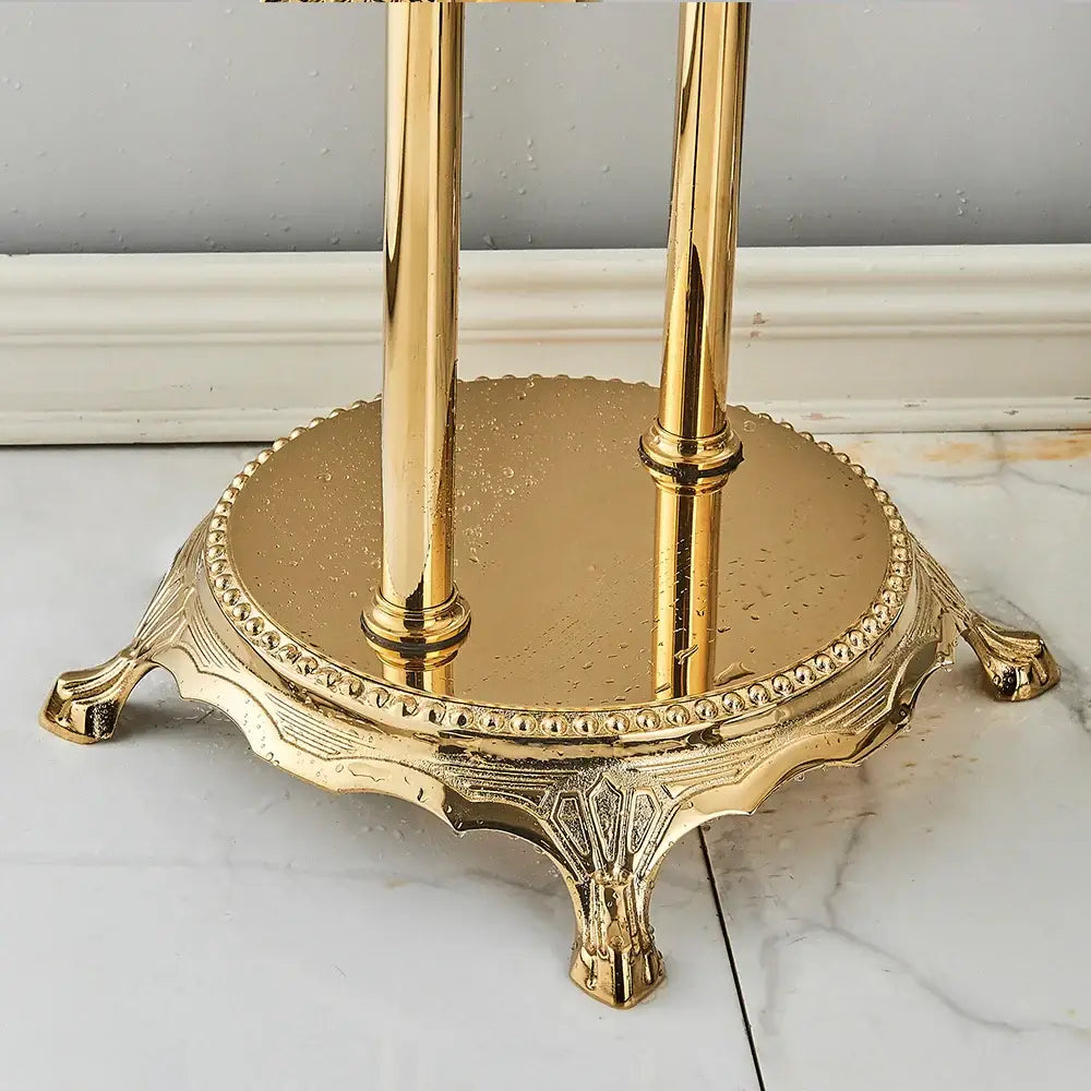 Golden bird freestanding bathtub faucet with crystal handles bathroom