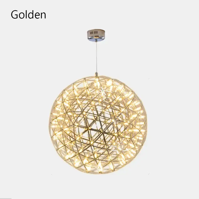 Golden gypsophila sparkball pendant lights living room chandelier