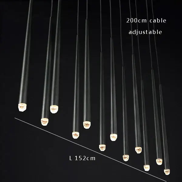 Golden water drop ceiling chandelier living room crystal pendant light