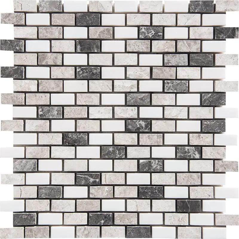 Granada Blend Polished 5/8x1 1/4 Marble Mosaics 12x12