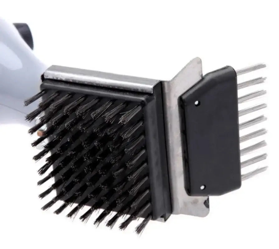 Gray handheld electric grill steam cleaner brush kitchen cooking tool