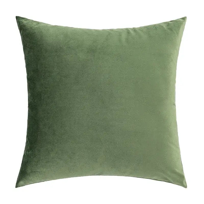 Green and white geometric tufted embroidery cushion cover living room