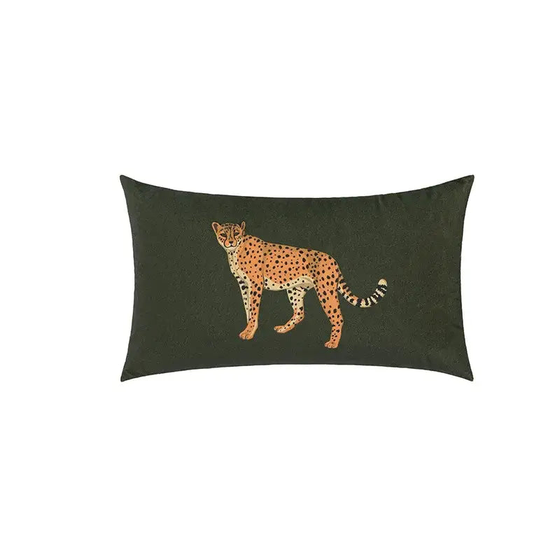 Green jungle black panther premium cushion cover living room decor