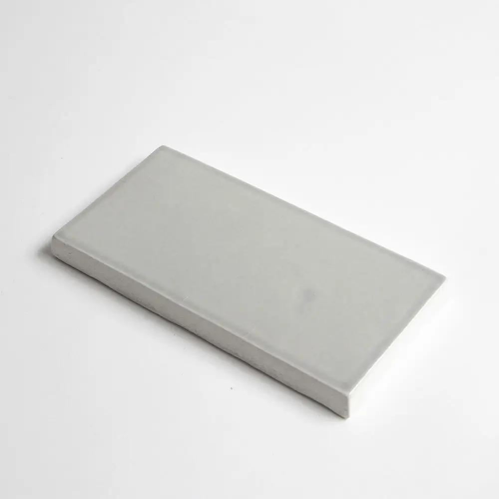 Gris Glossy Subway Ceramic Tiles 3x6