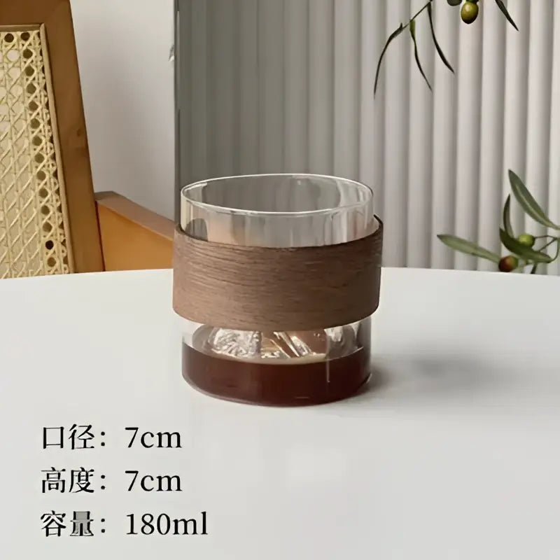 Guanshan hanging ear coffee cup with wood band for kitchen drinkware