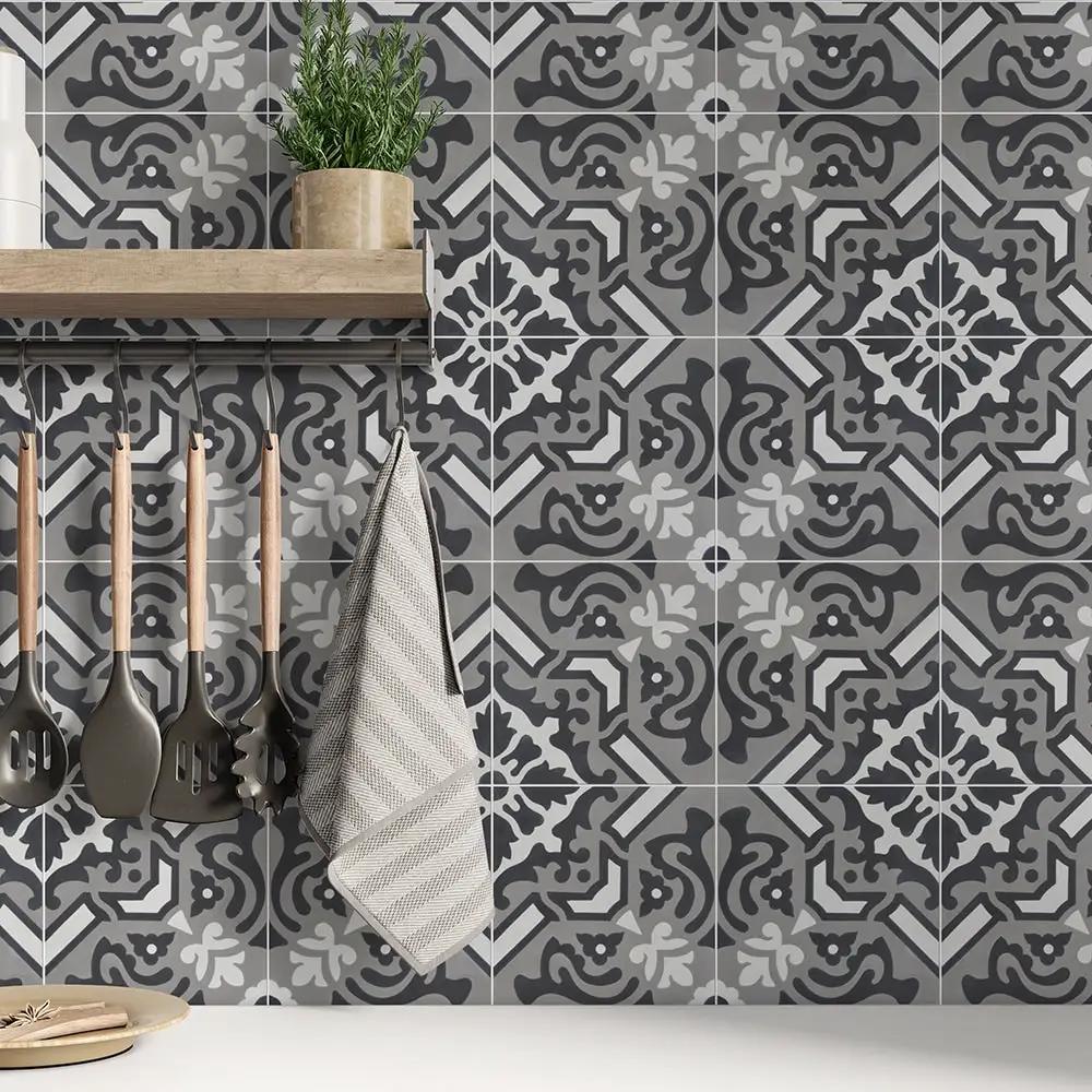 Handmade Flecha Honed Cement Tiles 8x8