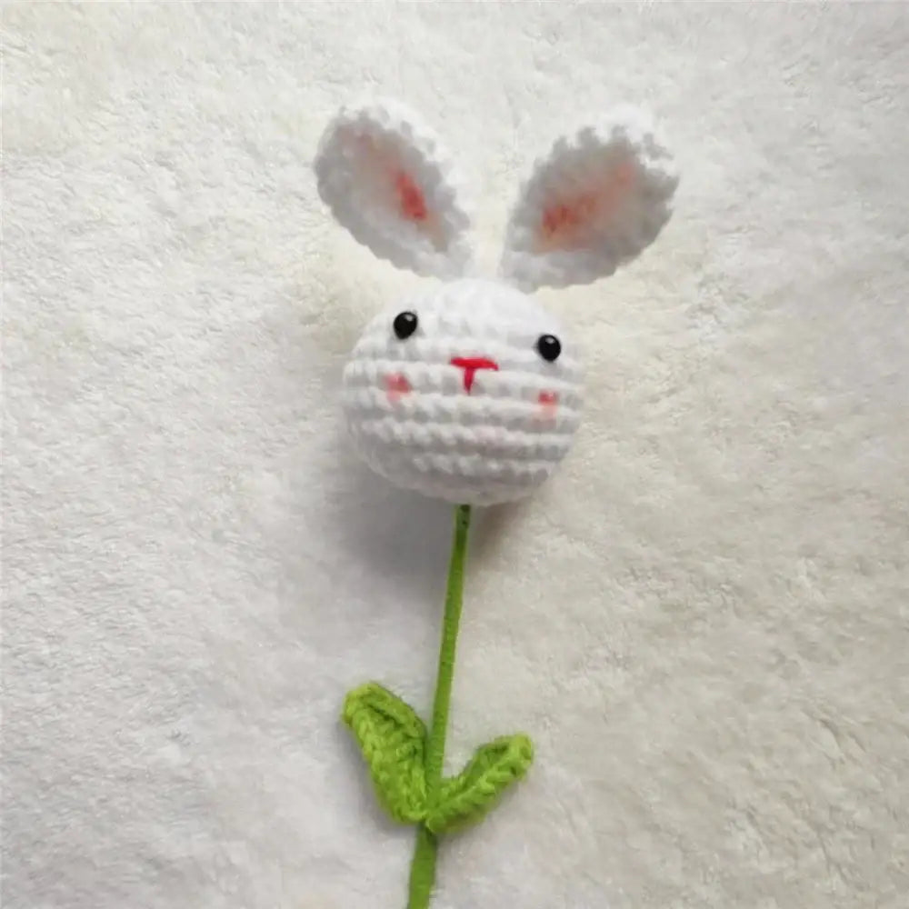 Handmade sunflower bouquet crochet bunny ornaments bedroom decor