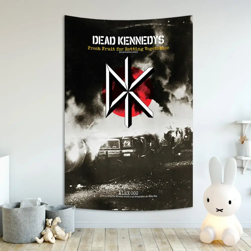 Hard rock band flag tapestry for bedroom wall decor