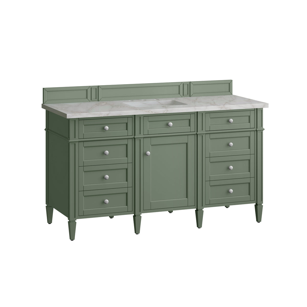 James Martin Brittany 60" Single Bathroom Vanity, Smokey Celadon