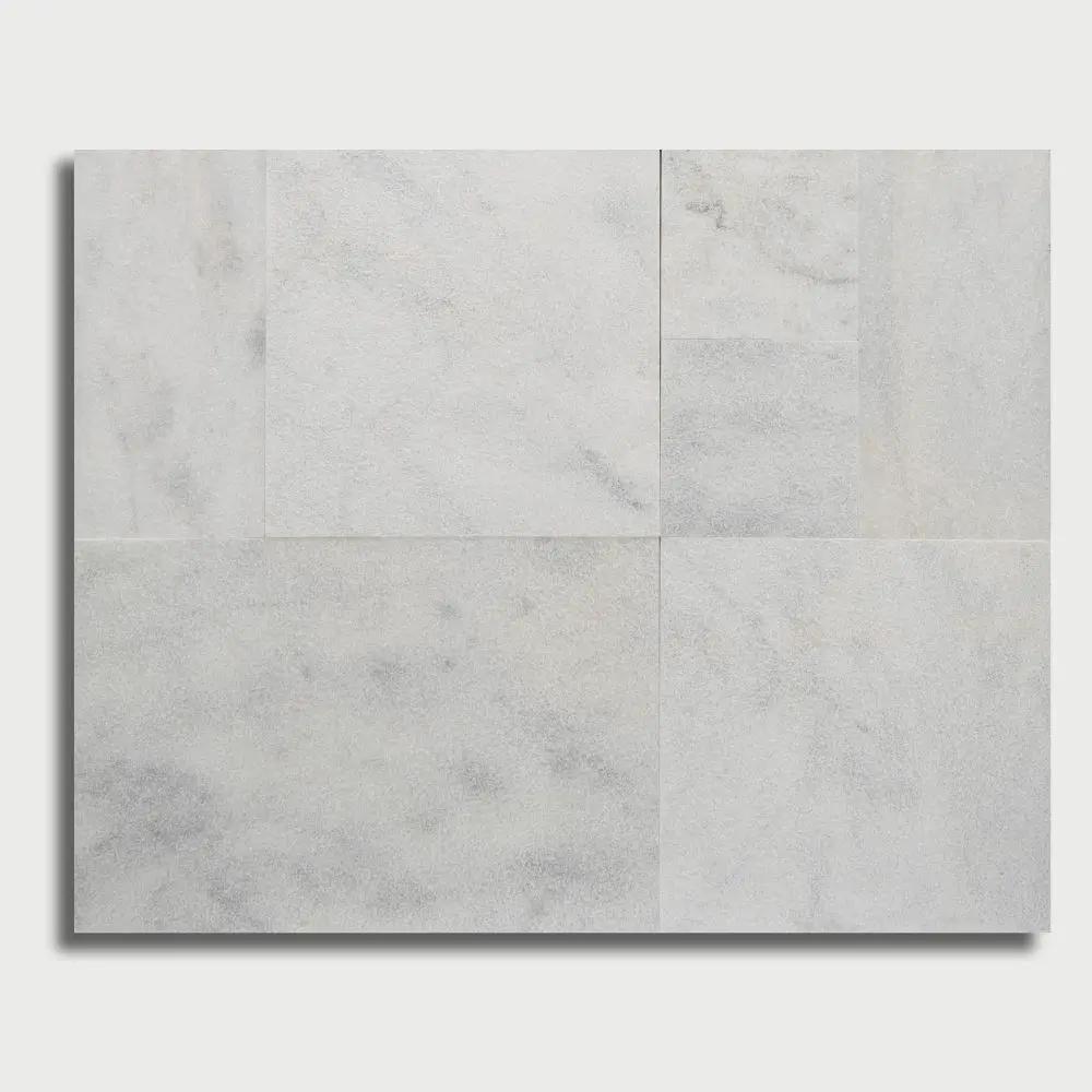 Mist White Leather French Pattern Marble Pavers French Pattern