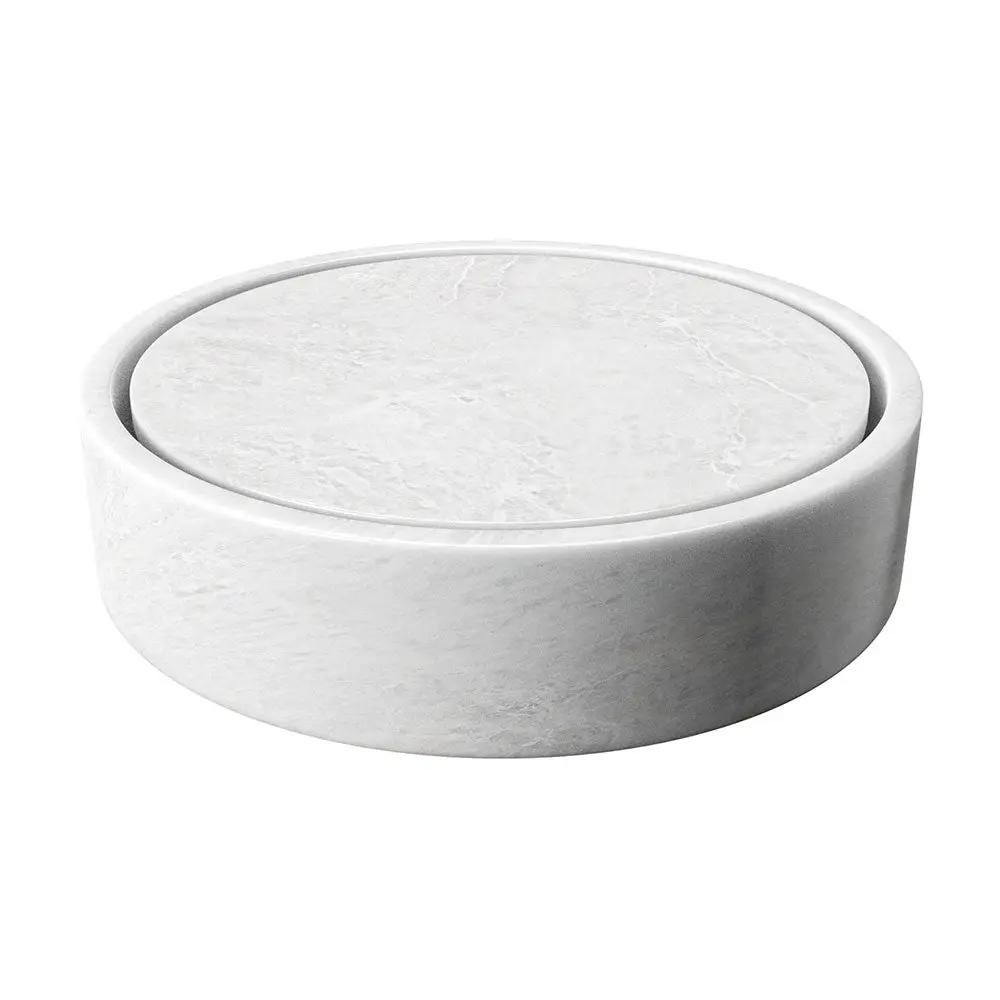 Siberian White Honed Serenity Marble Sink 18x6