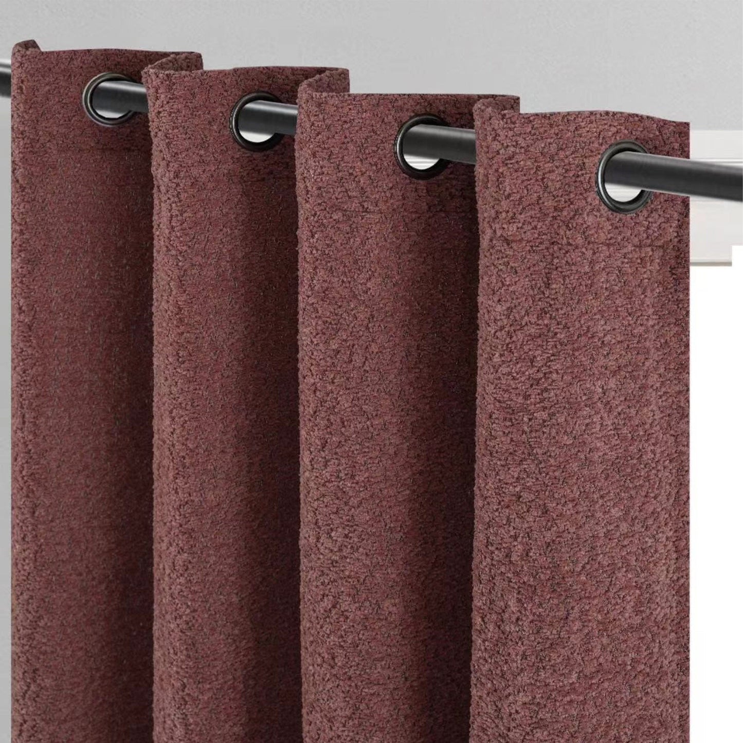 Boucle Textured Grommet Window Curtain Panel, 54x84 Inches