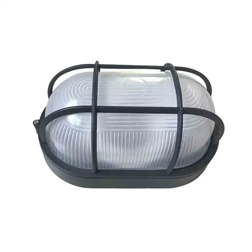 Industrial black bulkhead wall light – patio security sconce