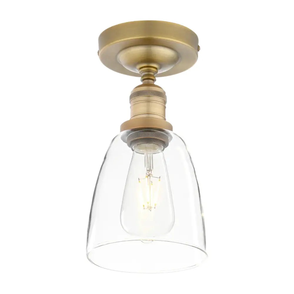 Industrial black metal loft bar pendant light with glass shade kitchen
