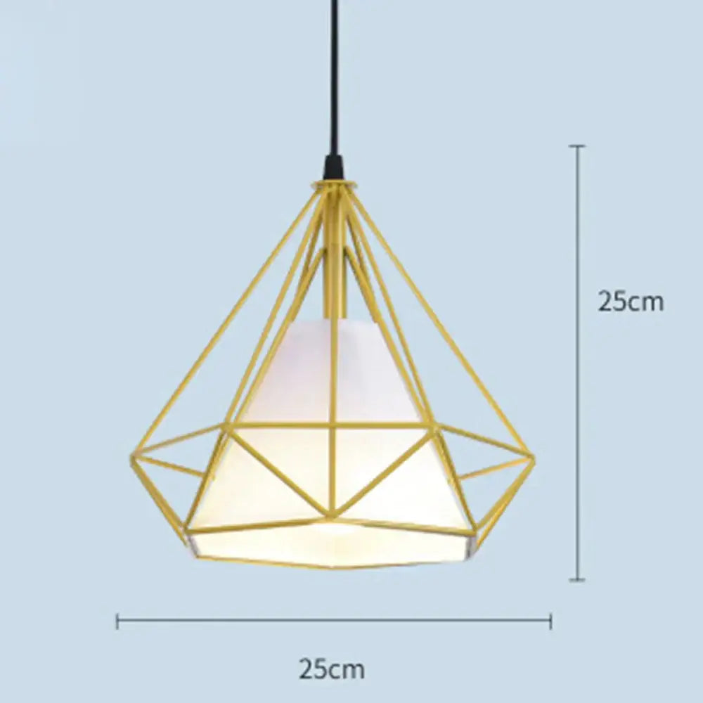 Industrial diamond cage pendant chandelier for kitchen and living room