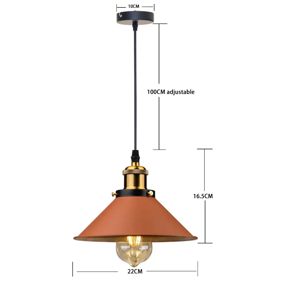 Industrial farmhouse brown pendant light kitchen island brass accents