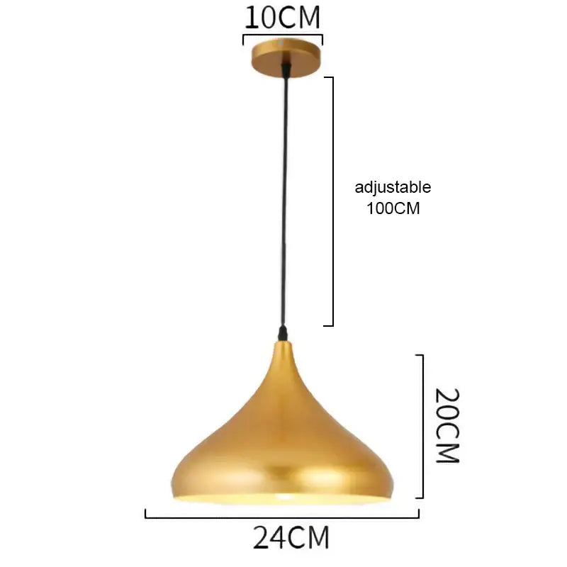 Industrial gold wrought iron geometric pendant light dining room