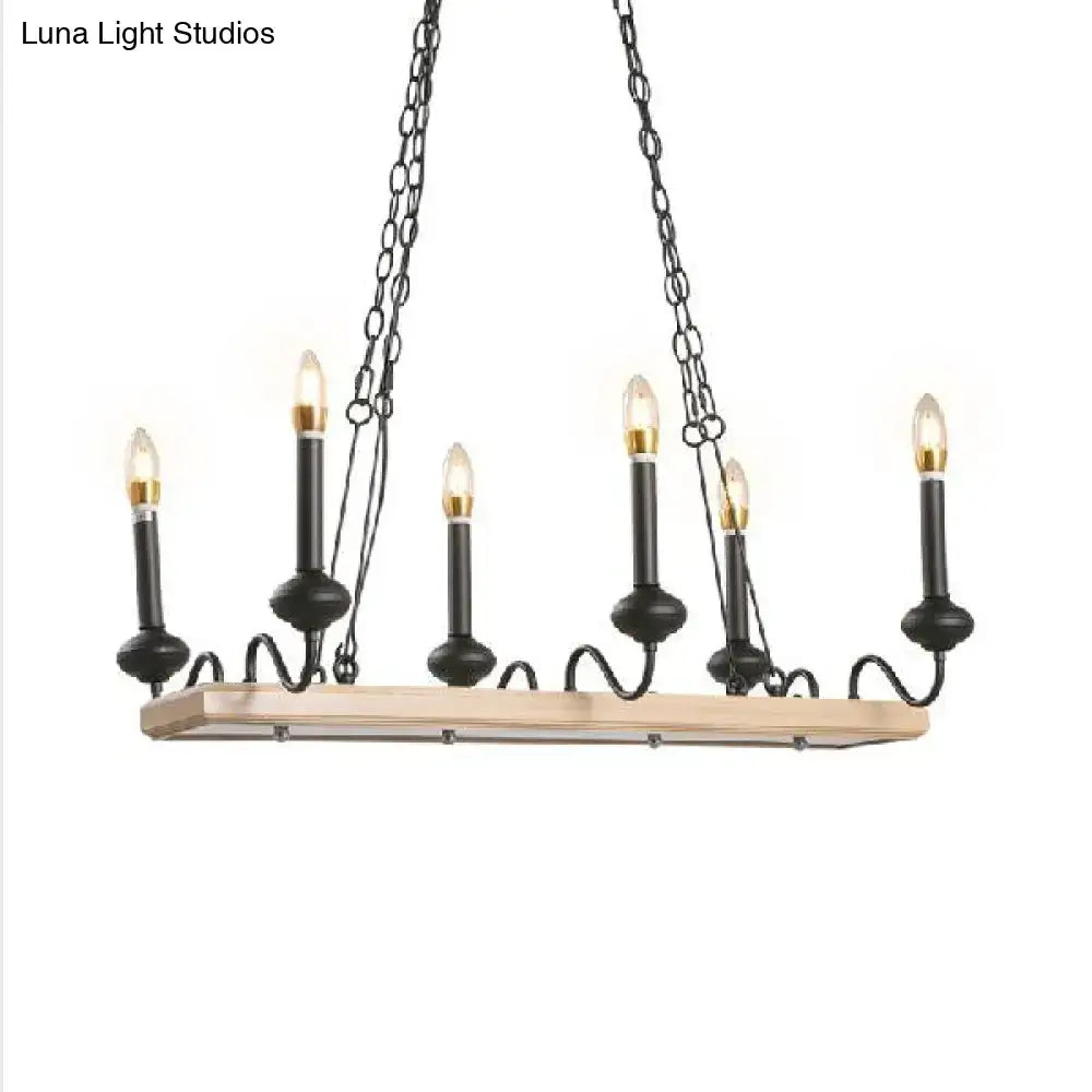 Industrial metal black & gold island pendant – kitchen chandelier