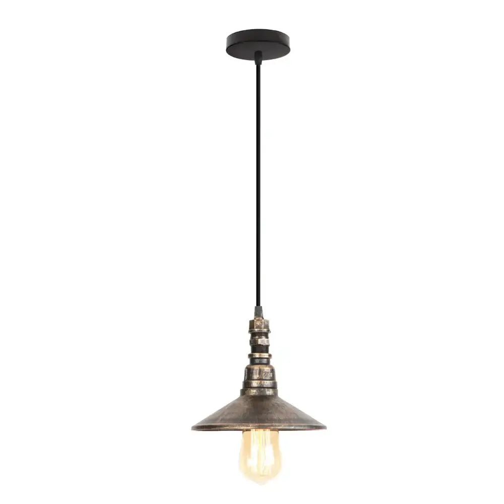 Industrial retro black & bronze water pipe pendant light kitchen fixture