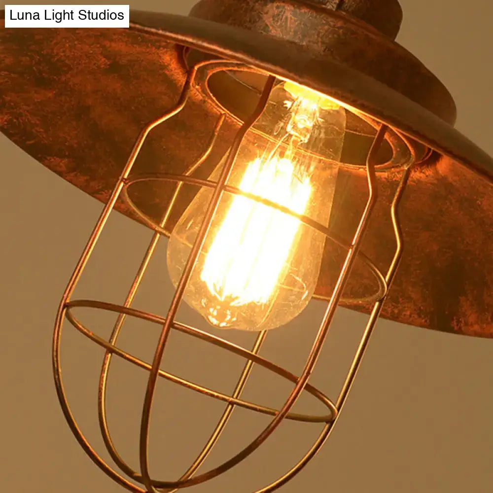 Industrial weathered copper pipe design island light kitchen pendant