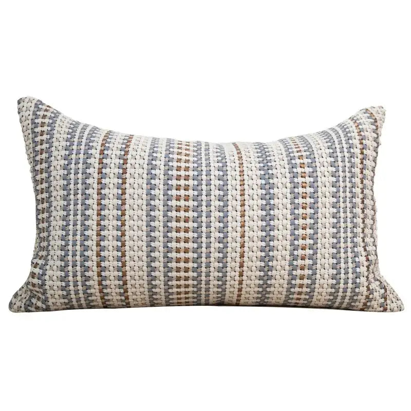 Italian light luxury brown & white cushion cover living room decor