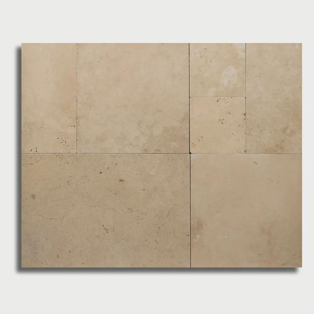 Chiaro Tumbled French Pattern Travertine Pavers French Pattern