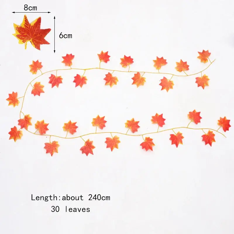 Ivy green fake leaves garland vine front door outdoor decoration