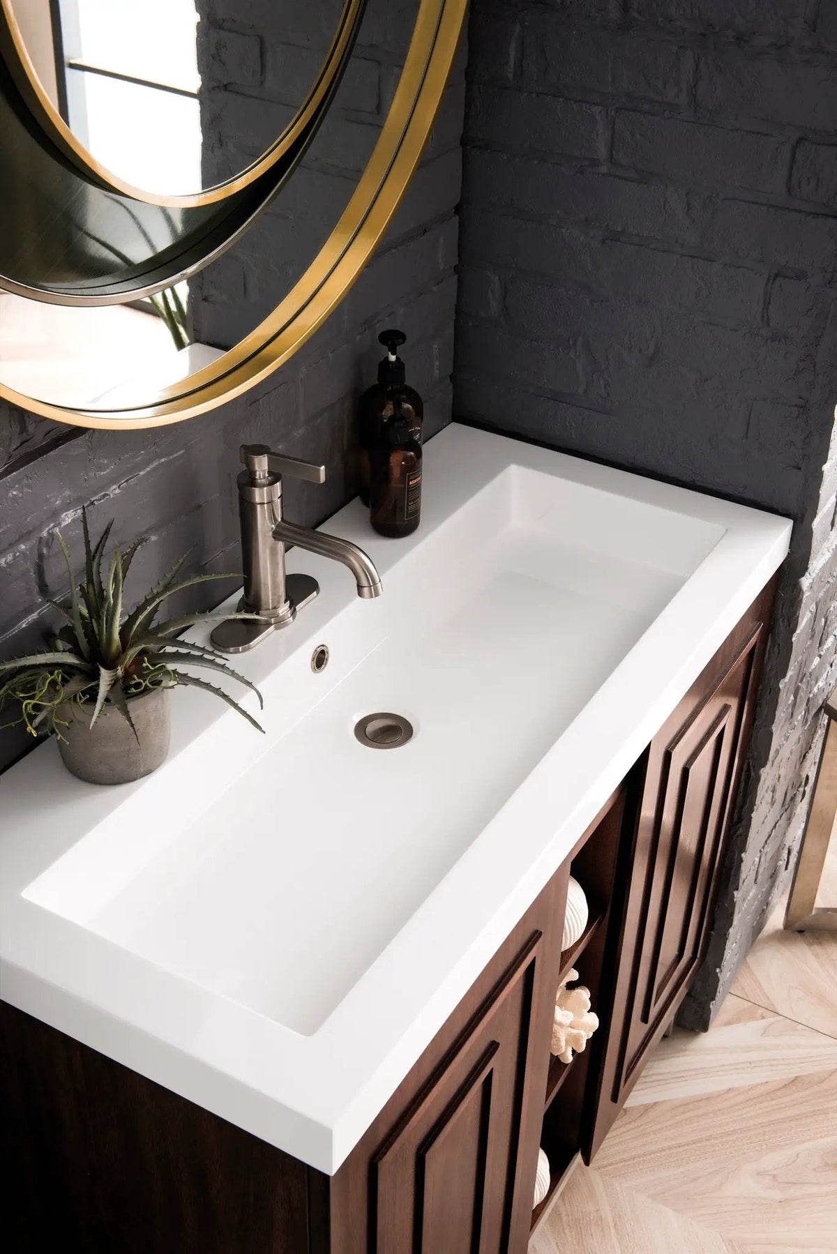 James Martin Alicante' 39.5" Single Bathroom Vanity, Mid-Century Acacia