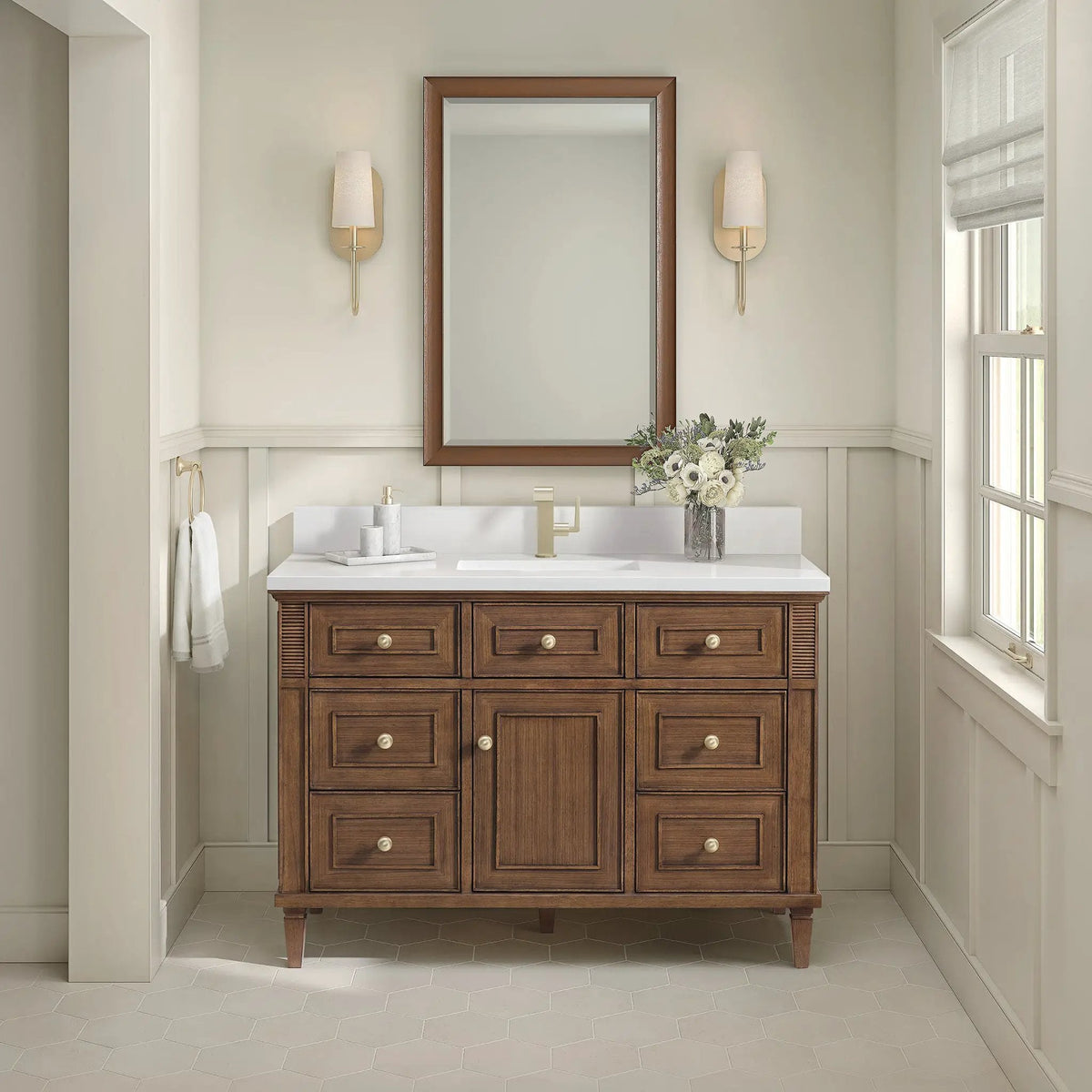 James Martin Lorelai 48" Single Bathroom Vanity, Mid-Century Walnut
