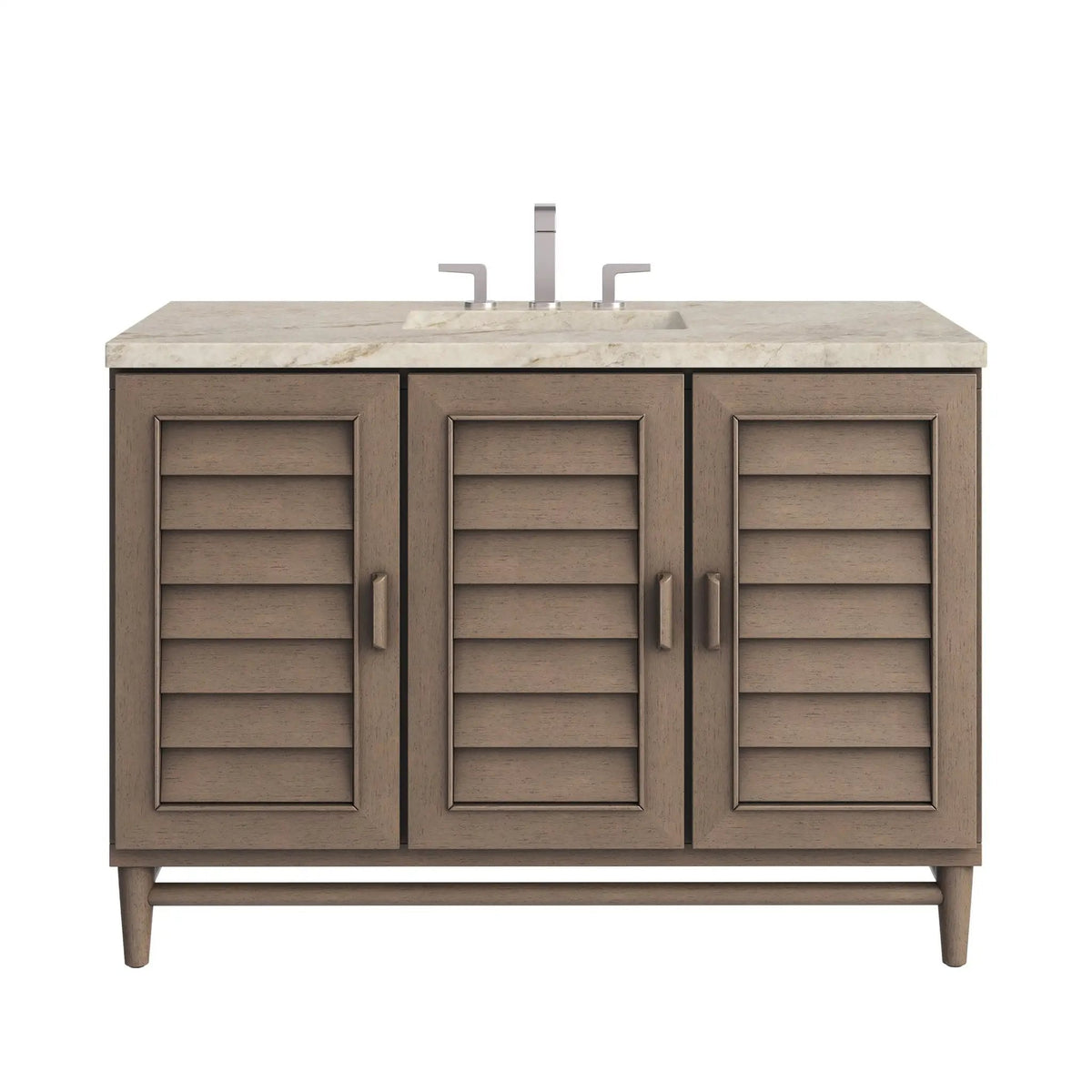 James Martin Portland 48" Single Bathroom Vanity, Whitewashed Walnut
