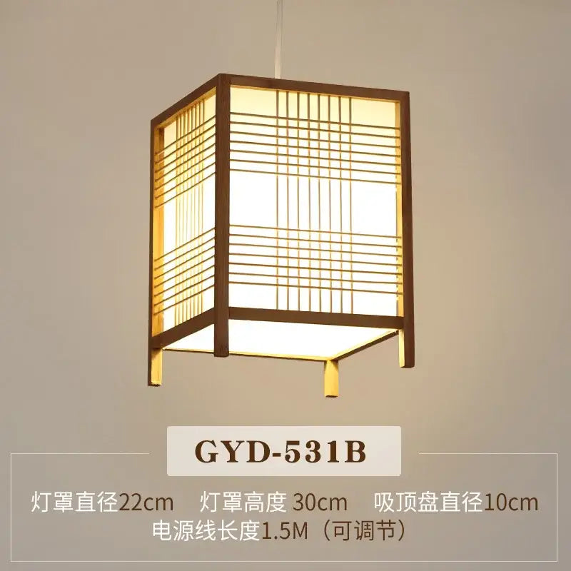 Japanese zen bamboo pendant lamp for tea room or living room