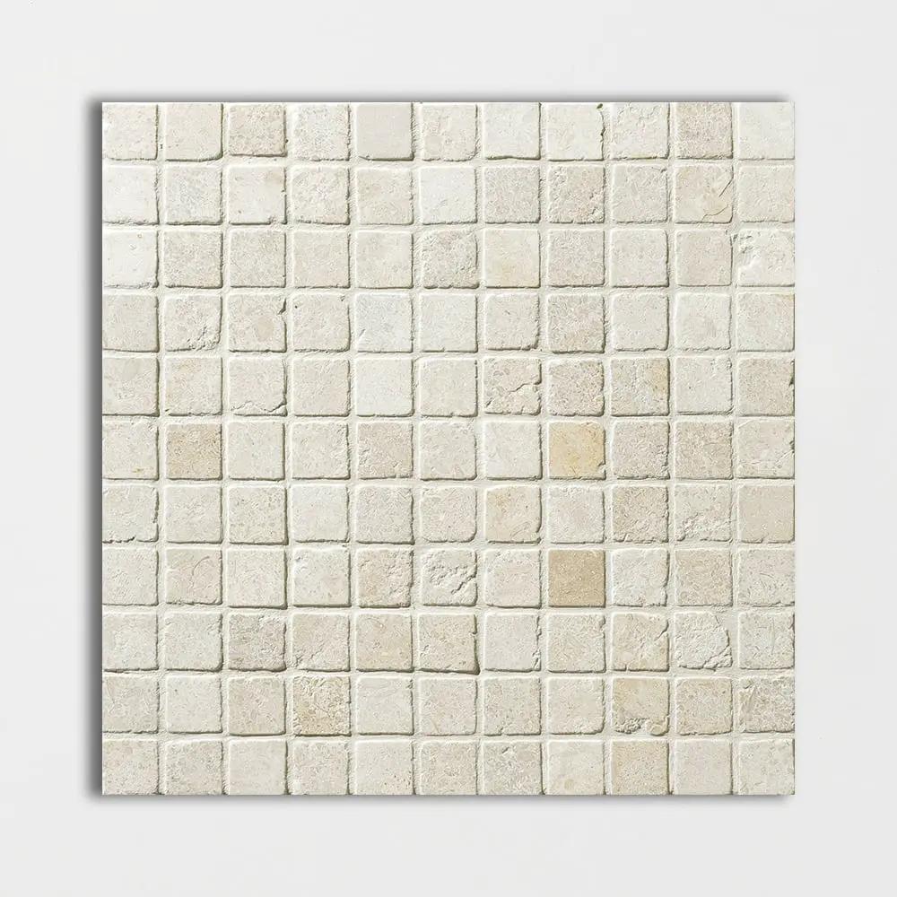 Jerusalem Tumbled 1x1 Limestone Mosaics 12x12