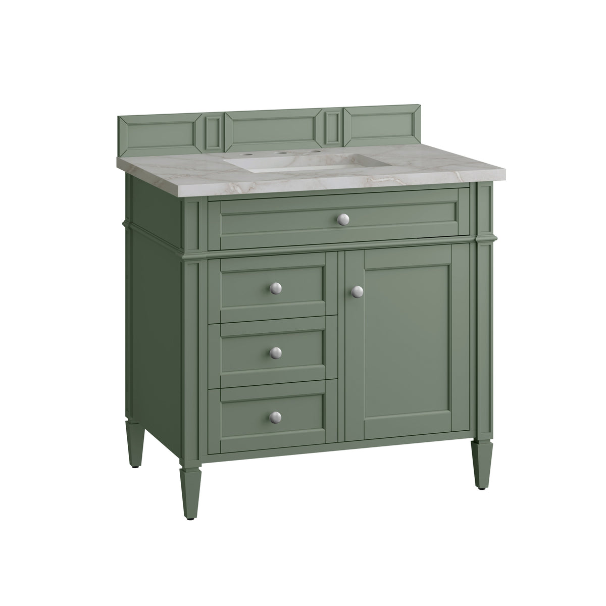 James Martin Brittany 36" Single Bathroom Vanity, Smokey Celadon