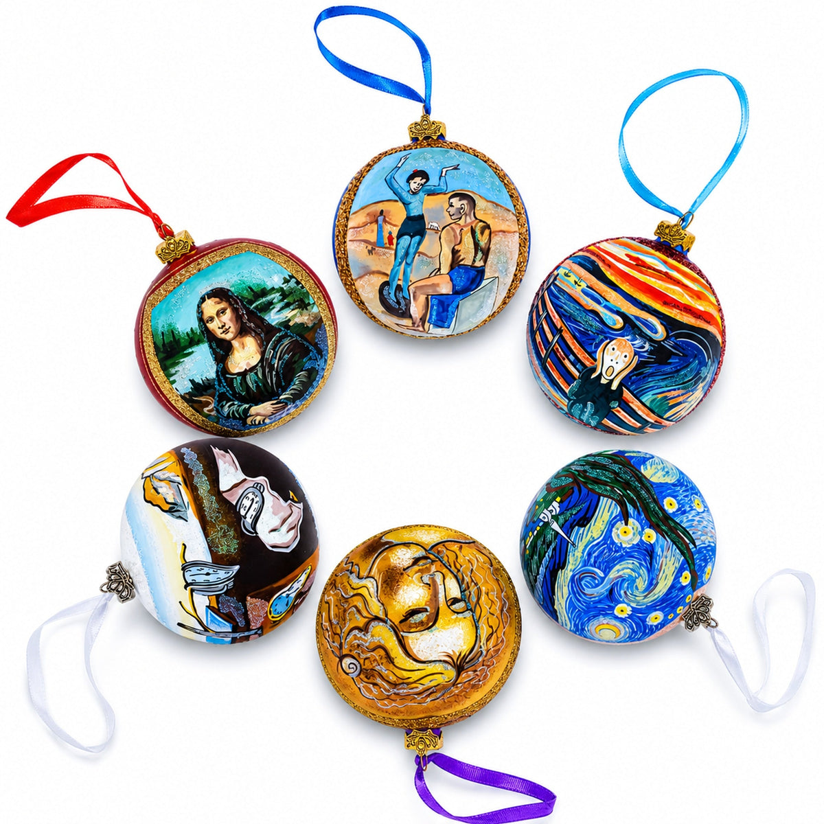 Marc Chagall's 1911 "I And The Village" Masterpiece Glass Ball Christmas Ornament 4 Inches