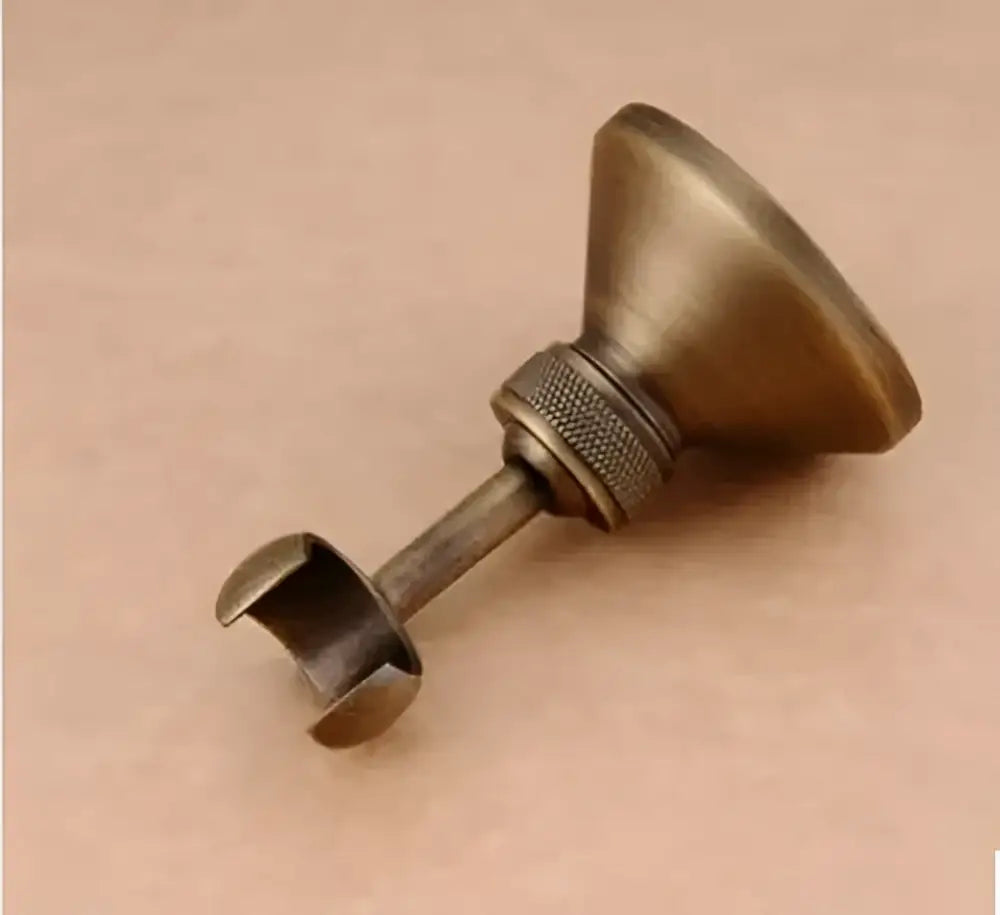 Knurled brass shower head holder wall mount bathroom hook