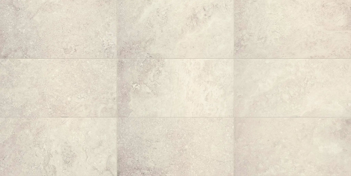 Trail Cross Cut Pearl Bullnose Travertine Look Porcelain Moldings 3x24