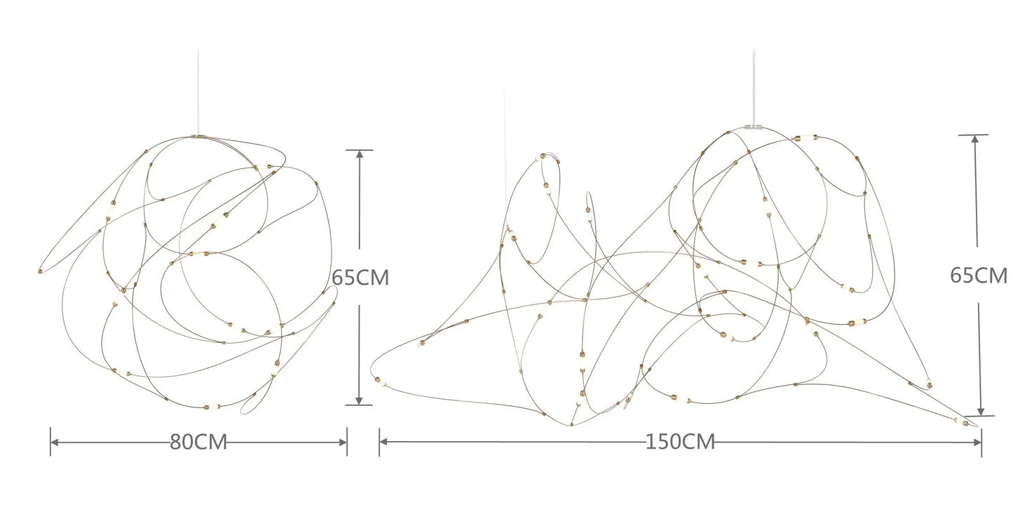 DecorBites™ LED Firefly Chandelier for Hotel and Kitchen