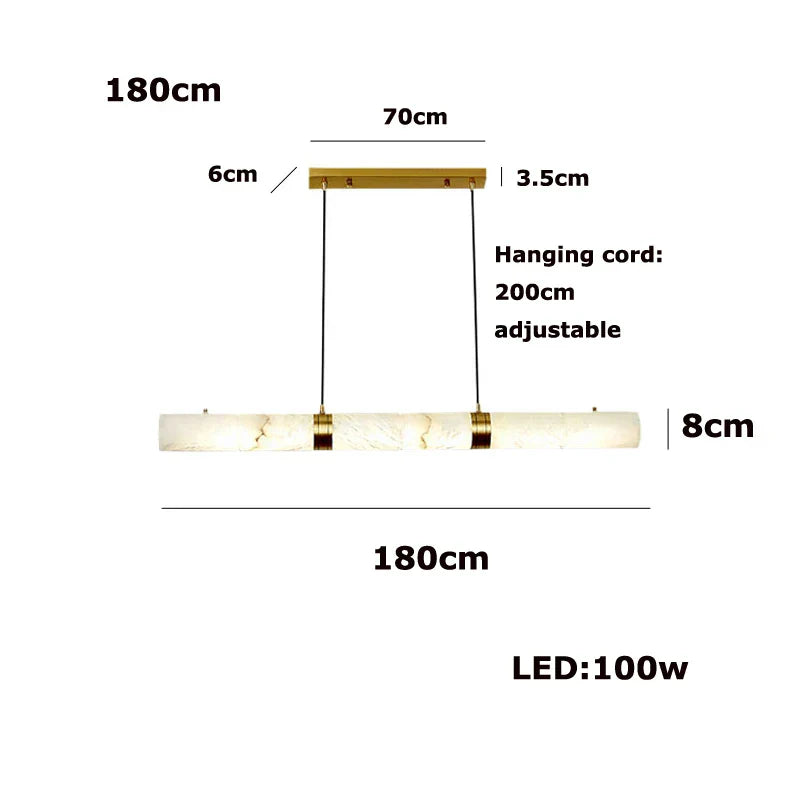 DecorBites™ LED Marble Hanging Lamps - White Alabaster