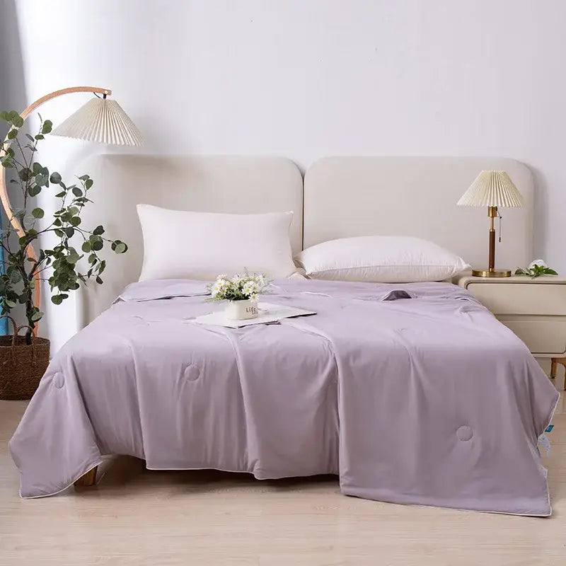 Light blue ice cream air conditioning quilt bedroom summer blanket