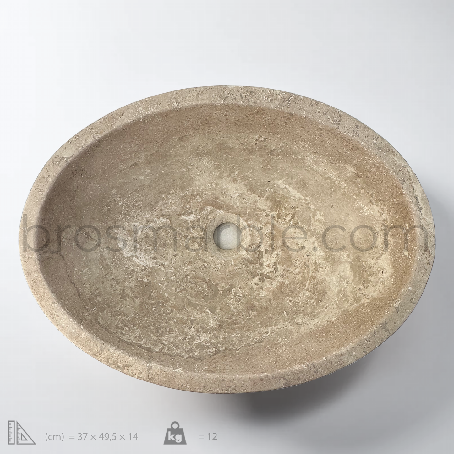 Mocha Travertine Sink