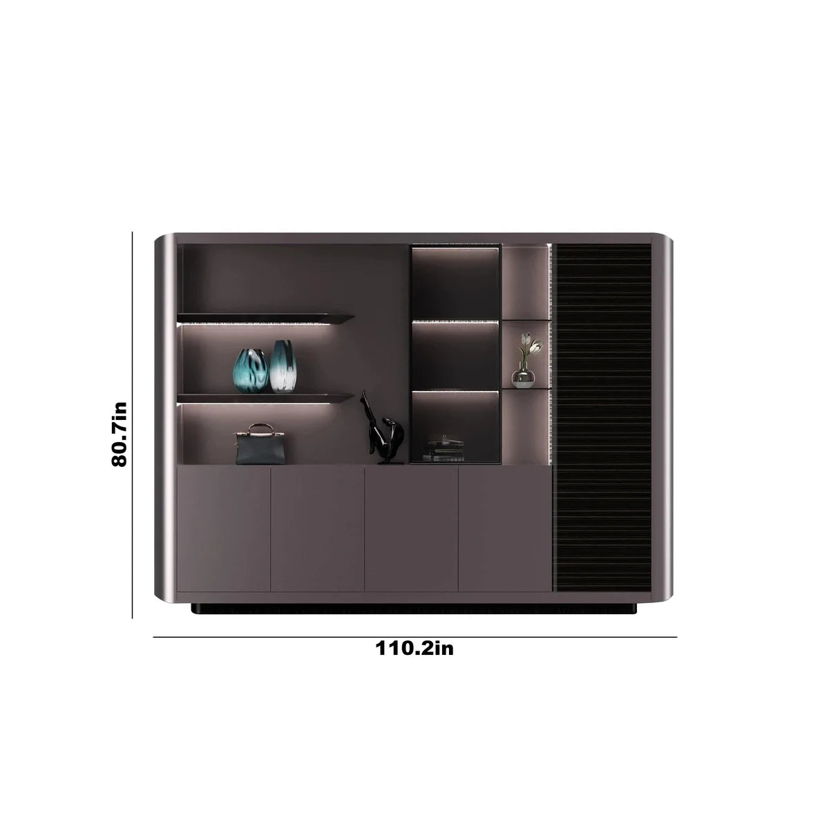 Linea · Office Shelves w/ Lighting & Storage