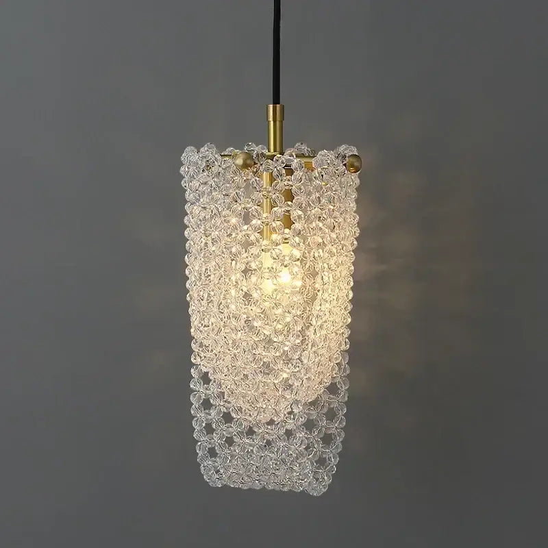 Luxury gold crystal tassel pendant – dining room hanging light