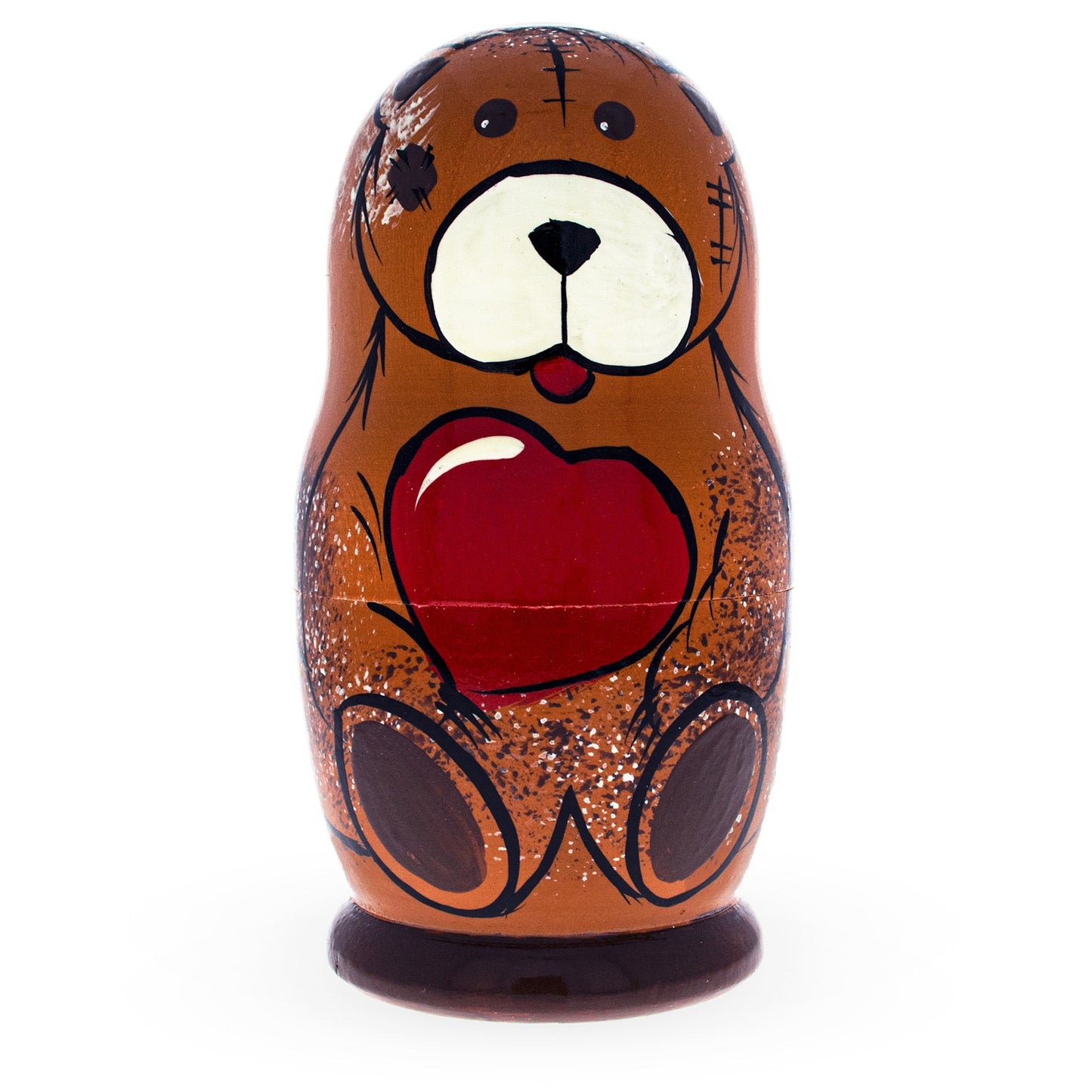 5 Pieces Bear Family Wooden Nesting Dolls