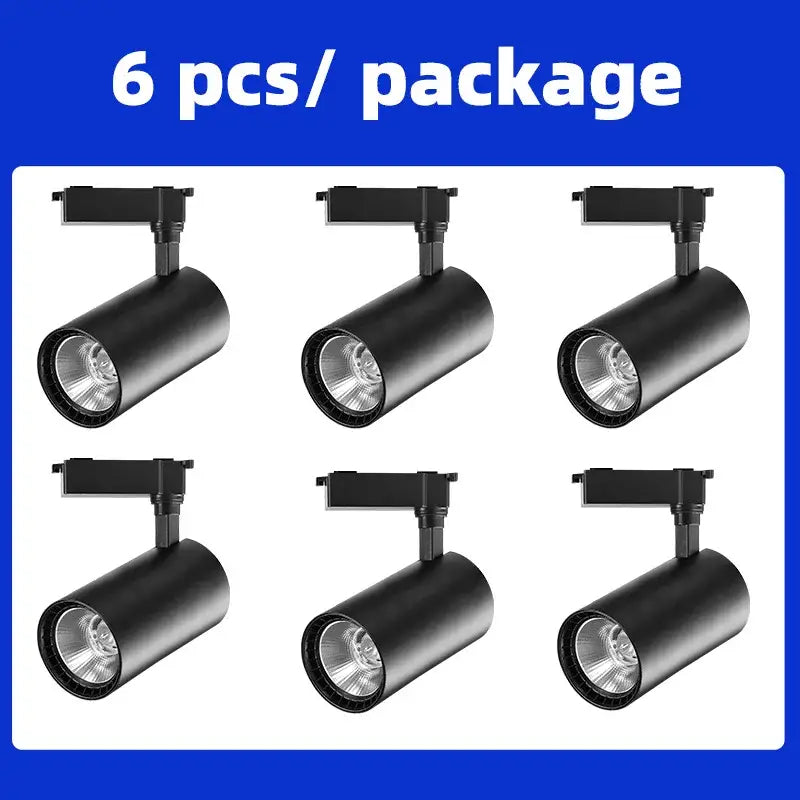 Matte black cob chandelier track ceiling spotlights living room