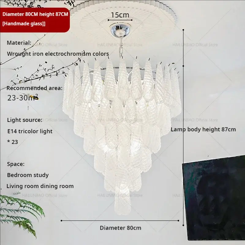 Medieval cascading crystal glass chandelier for dining room