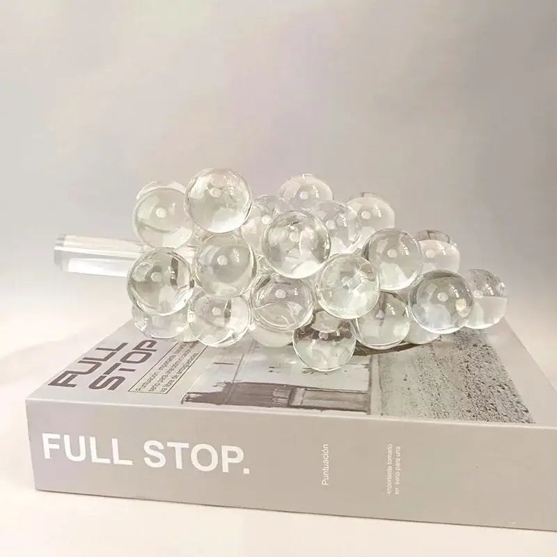 Metallic crystal glass geometric grape sculpture dining room decor
