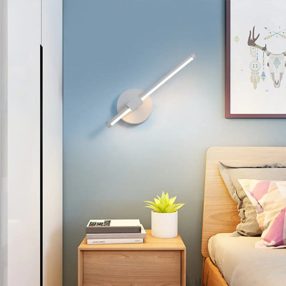 DecorBites™ Metallic LED Stick Wall Sconce - Minimalist Bedside Lighting Solution